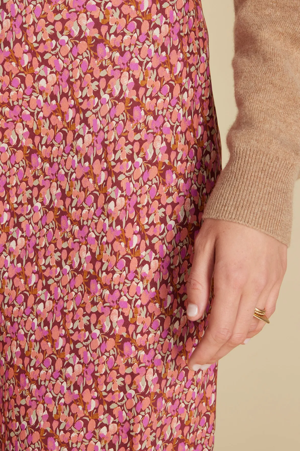 Skirts^Amour Vert Eve Cupro Slip Skirt RennesPinkFloralPrint