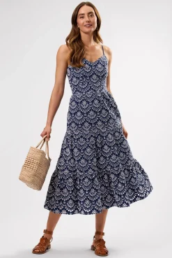Dresses|Clearance^Amour Vert Eyelet Organic Cotton Dress RivieraEyeletIndigo