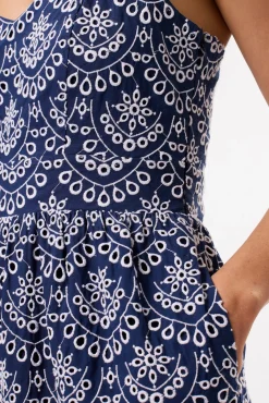 Dresses|Clearance^Amour Vert Eyelet Organic Cotton Dress RivieraEyeletIndigo
