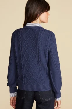 Sweaters & Cardigans^Amour Vert Faedra Organic Cotton Sweater NavyBlue