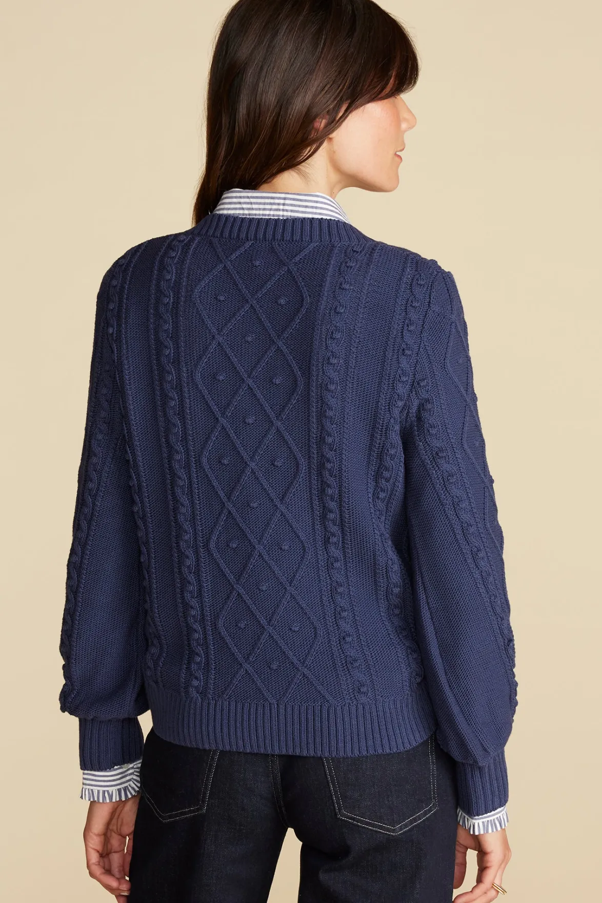Sweaters & Cardigans^Amour Vert Faedra Organic Cotton Sweater NavyBlue