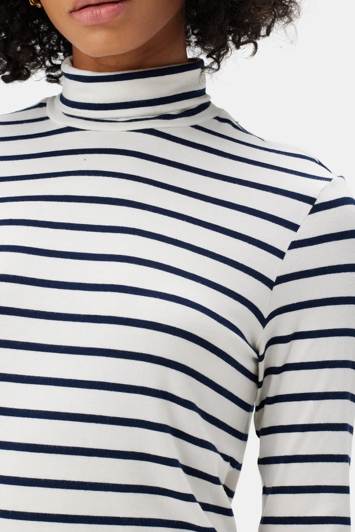 Tops|Clearance^Amour Vert Flannery Modal Turtleneck MarineStripe