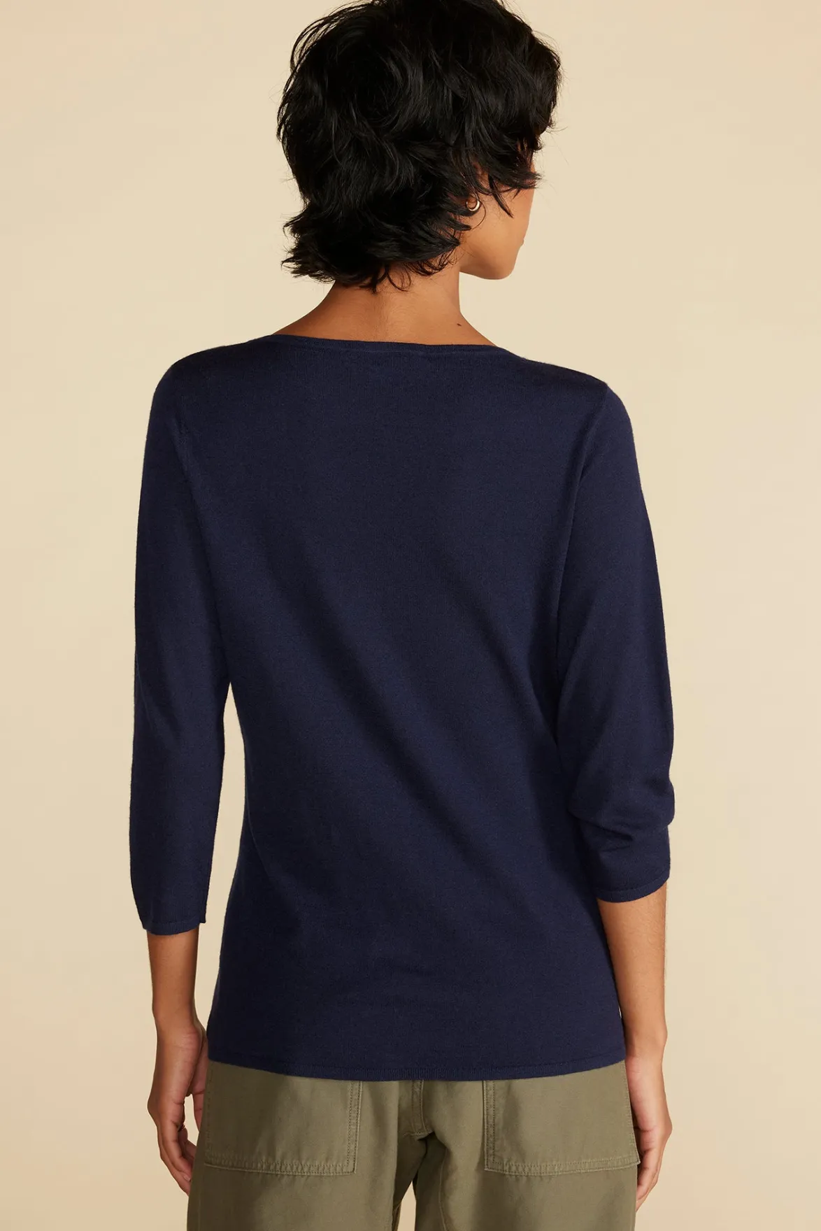 Sweaters & Cardigans^Amour Vert Fran Boatneck Cashmere Sweater NavyBlue