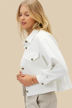 Jackets & Outerwear|Clearance^Amour Vert Genevieve Organic Cotton Jacket Ivory
