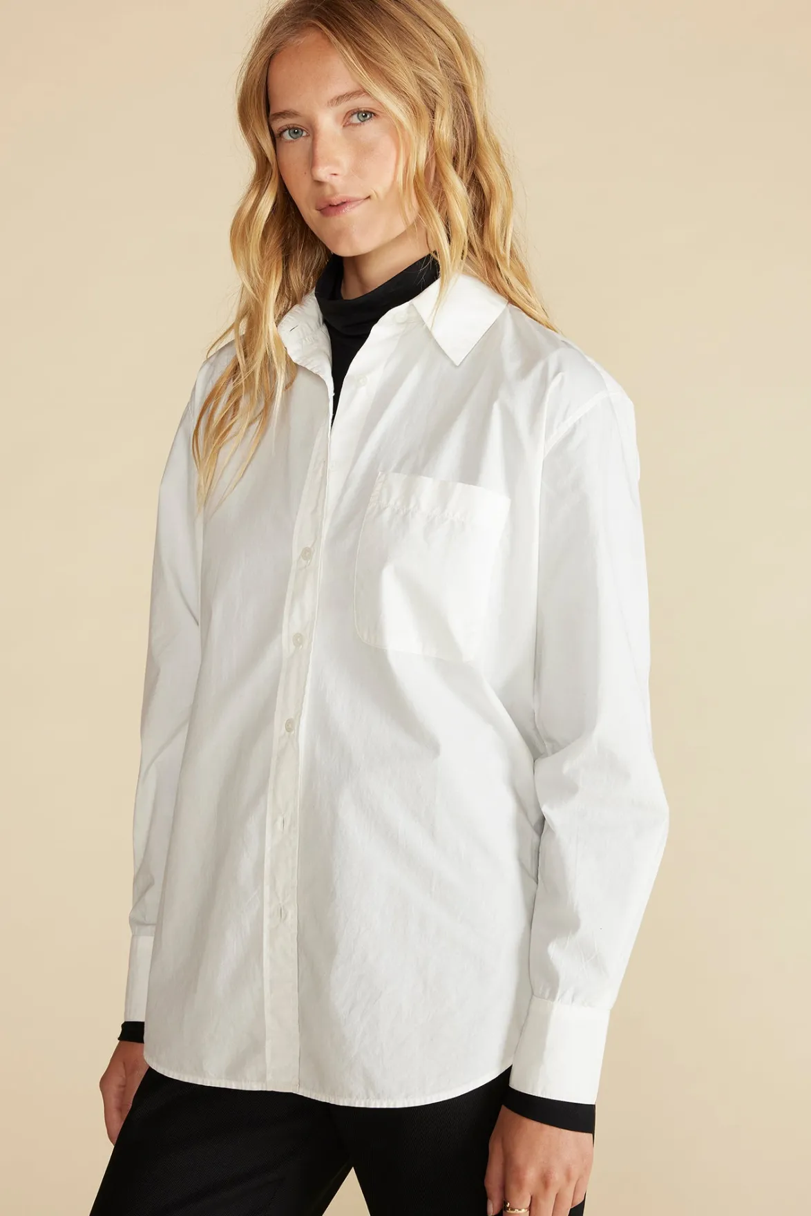 Blouses & Shirts|Tops^Amour Vert Henri Button Down Shirt White