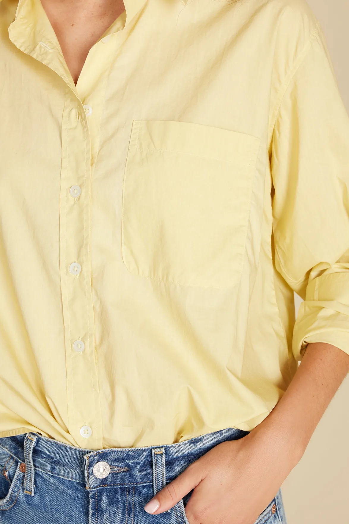 Blouses & Shirts|Tops^Amour Vert Henri Button Down Shirt AniseYellow