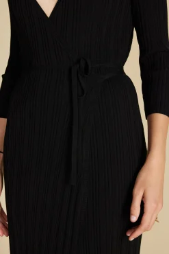 Dresses|Clearance^Amour Vert Ila Knit Wrap Dress Black
