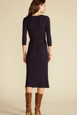 Dresses|Clearance^Amour Vert Ila Knit Wrap Dress PurpleFig