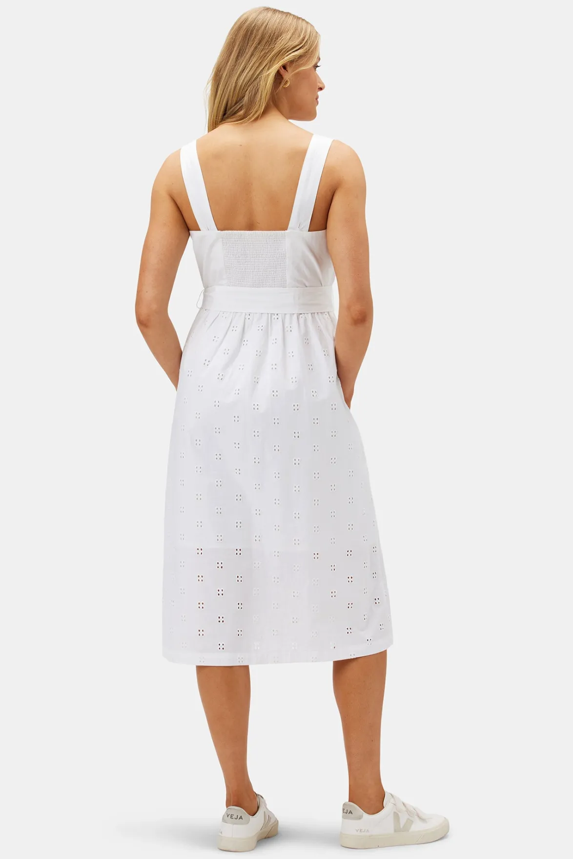 Dresses|Clearance^Amour Vert Irene Organic Cotton Eyelet Dress White