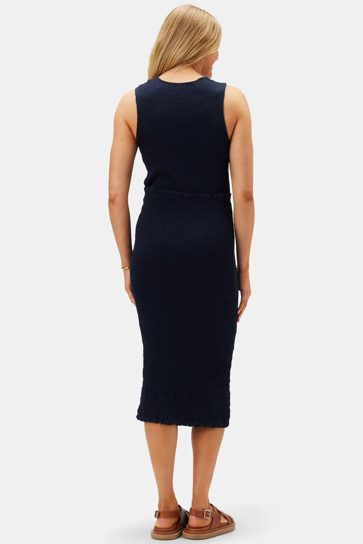 Dresses|Clearance^Amour Vert Isabella Smocked Dress Slate