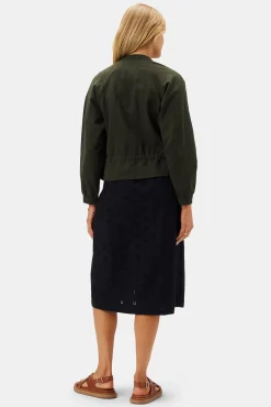 Clearance^Amour Vert James Cotton Linen Bomber Jacket OliveGreen