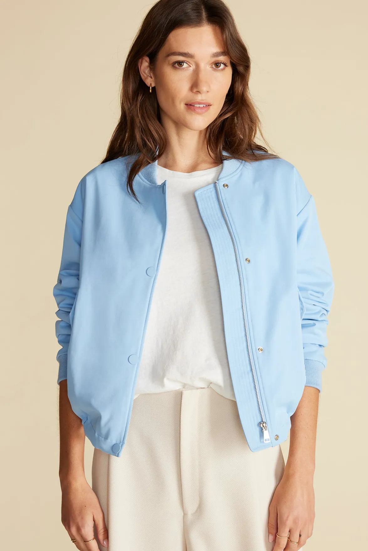 Jackets & Outerwear|Clearance^Amour Vert Jarrel Bomber Jacket SkyBlue