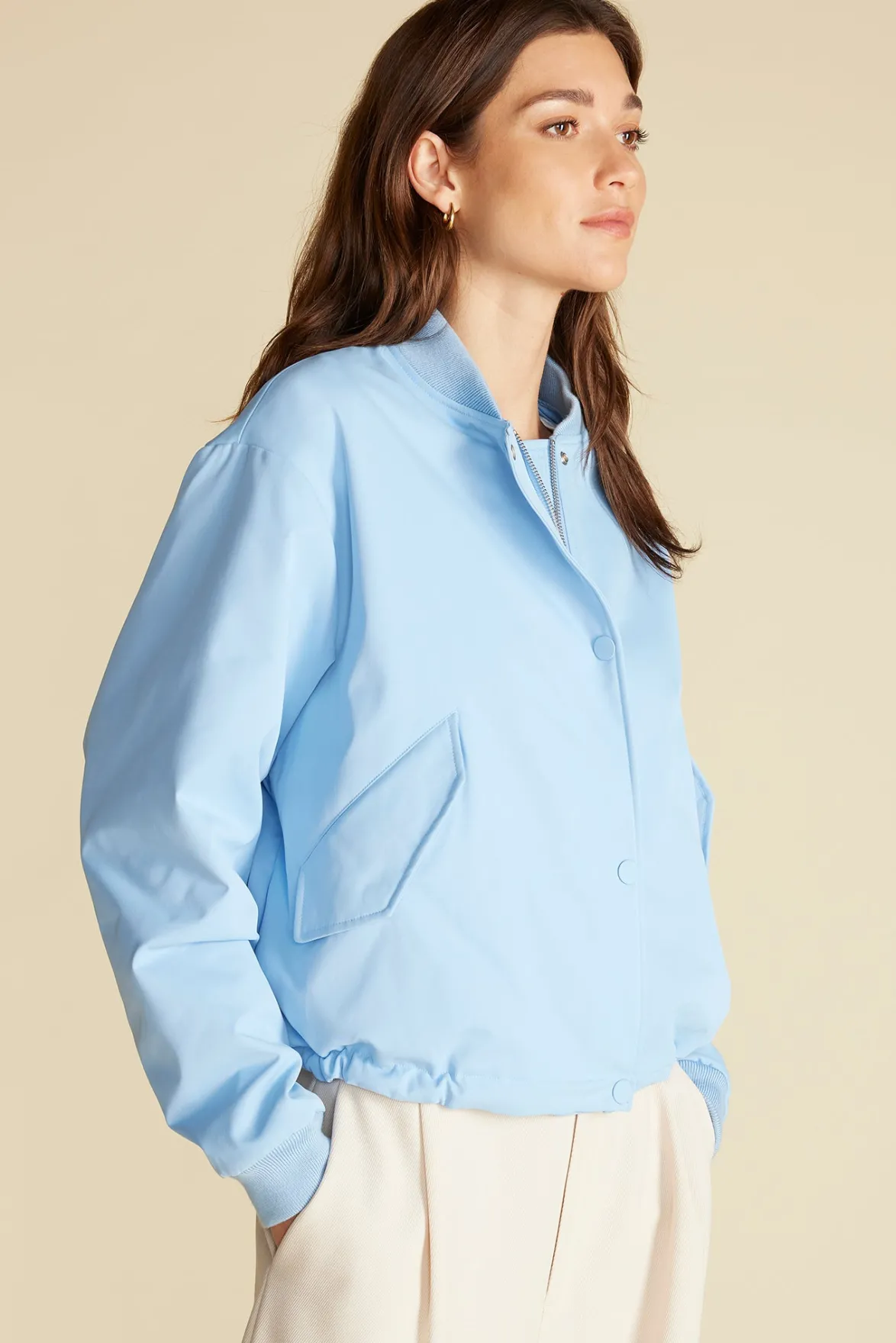 Jackets & Outerwear|Clearance^Amour Vert Jarrel Bomber Jacket SkyBlue