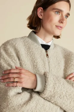 Jackets & Outerwear|Clearance^Amour Vert Jarrel Sherpa Bomber Jacket Natural