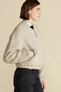 Jackets & Outerwear|Clearance^Amour Vert Jarrel Sherpa Bomber Jacket Natural