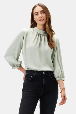 Tops|Clearance^Amour Vert Jeanne 3/4 Sleeve Blouse MintGreen