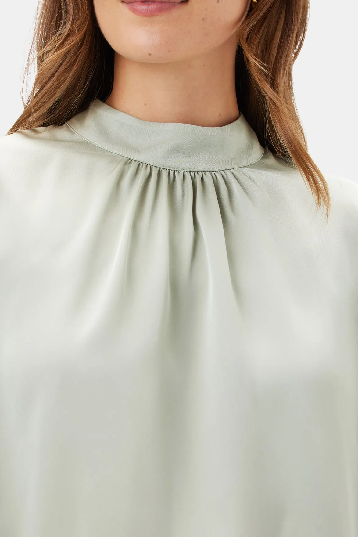 Tops|Clearance^Amour Vert Jeanne 3/4 Sleeve Blouse MintGreen