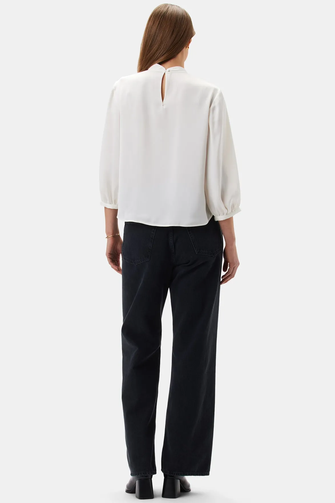 Tops|Clearance^Amour Vert Jeanne 3/4 Sleeve Blouse Ivory