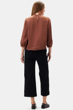 Tops|Clearance^Amour Vert Jeanne 3/4 Sleeve Blouse Cafe
