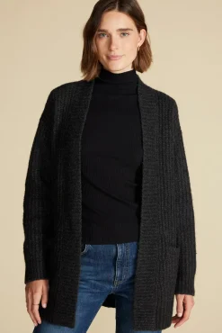 Sweaters & Cardigans|Clearance^Amour Vert Jeune Relaxed Open Front Cardigan AnthraciteGrey