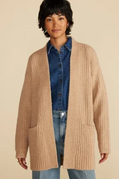 Sweaters & Cardigans|Clearance^Amour Vert Jeune Relaxed Open Front Cardigan OatmealBeige