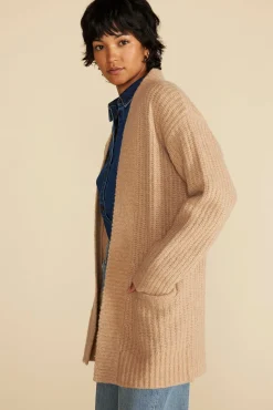 Sweaters & Cardigans|Clearance^Amour Vert Jeune Relaxed Open Front Cardigan OatmealBeige