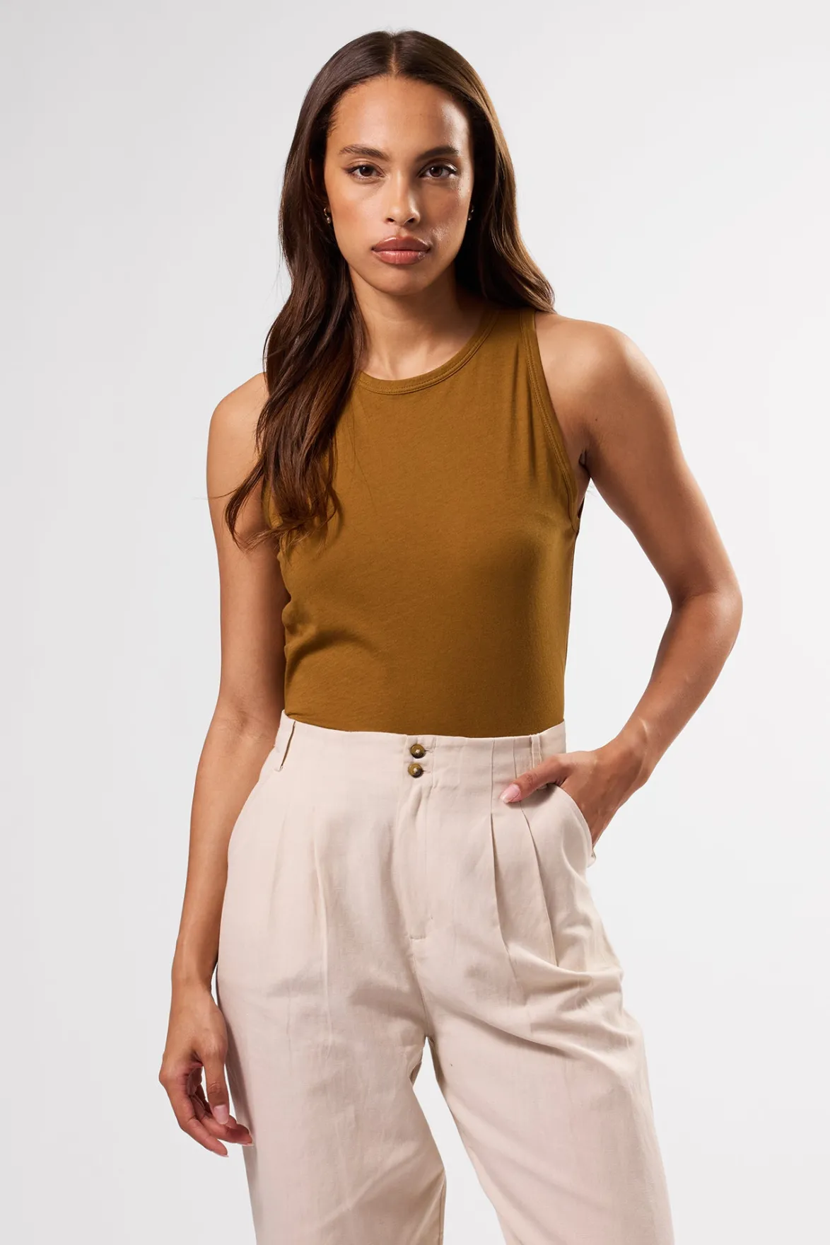 Tops|Clearance^Amour Vert Jillian Organic Cotton Tank Terre