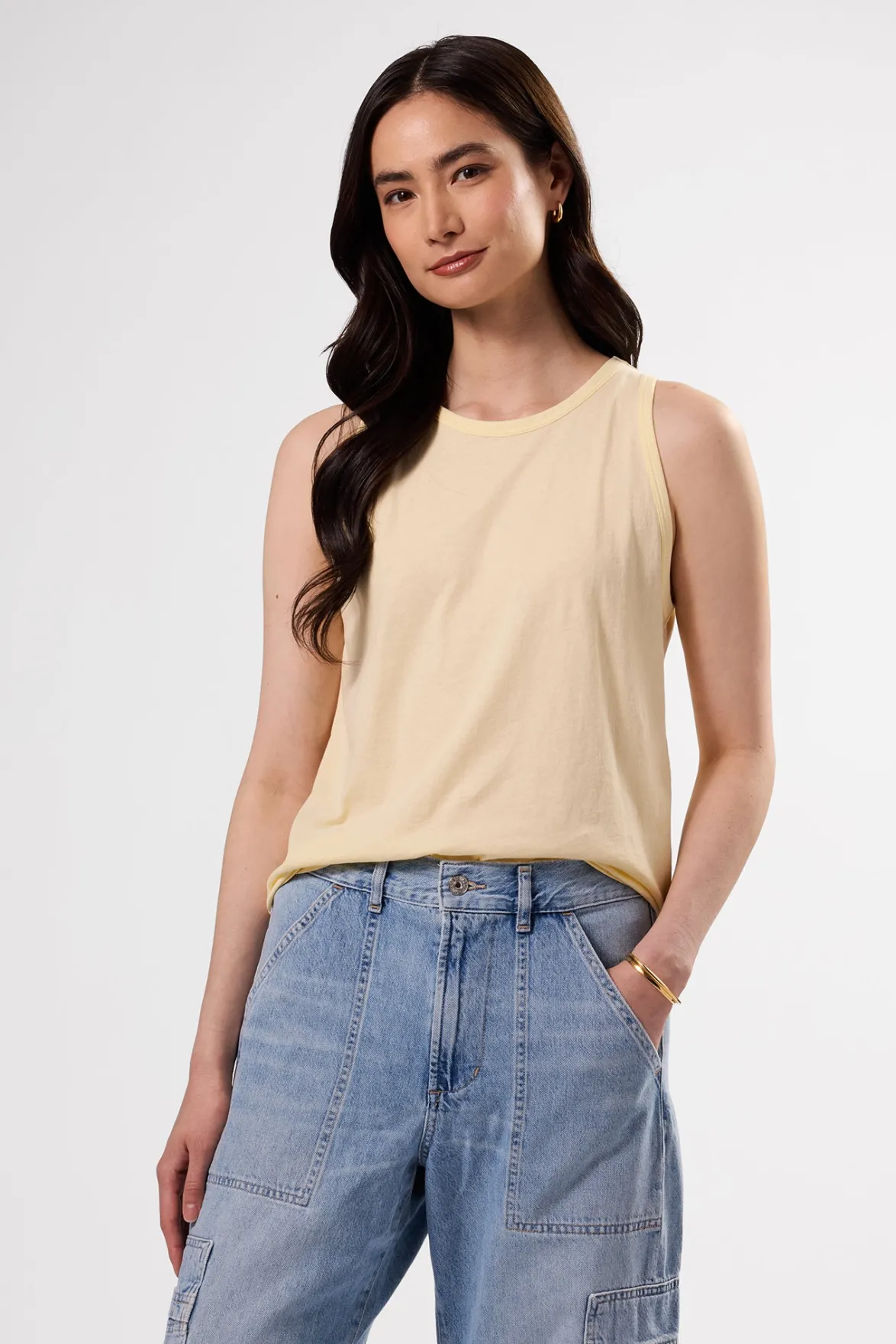 Tops|Clearance^Amour Vert Jillian Organic Cotton Tank Anise