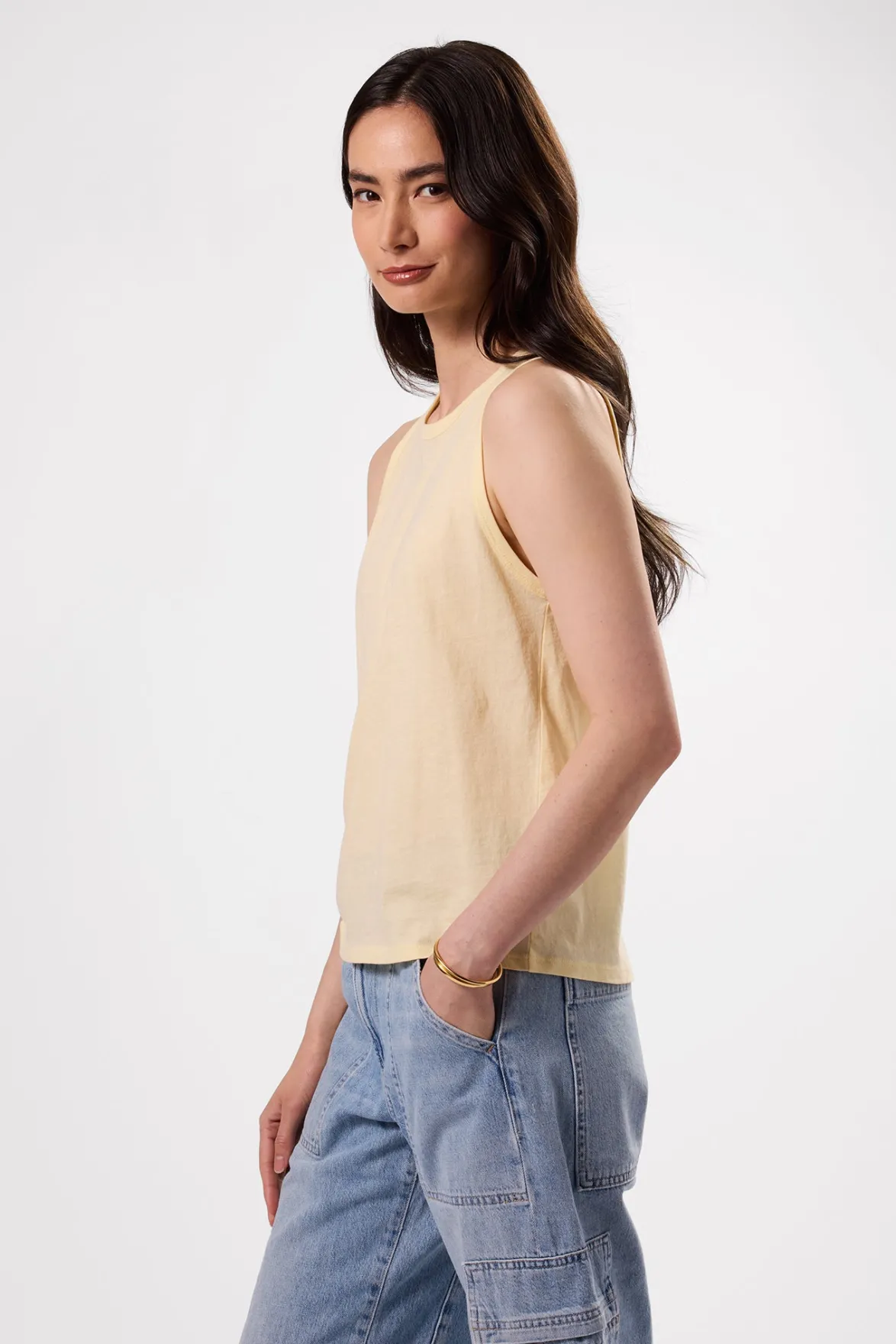 Tops|Clearance^Amour Vert Jillian Organic Cotton Tank Anise