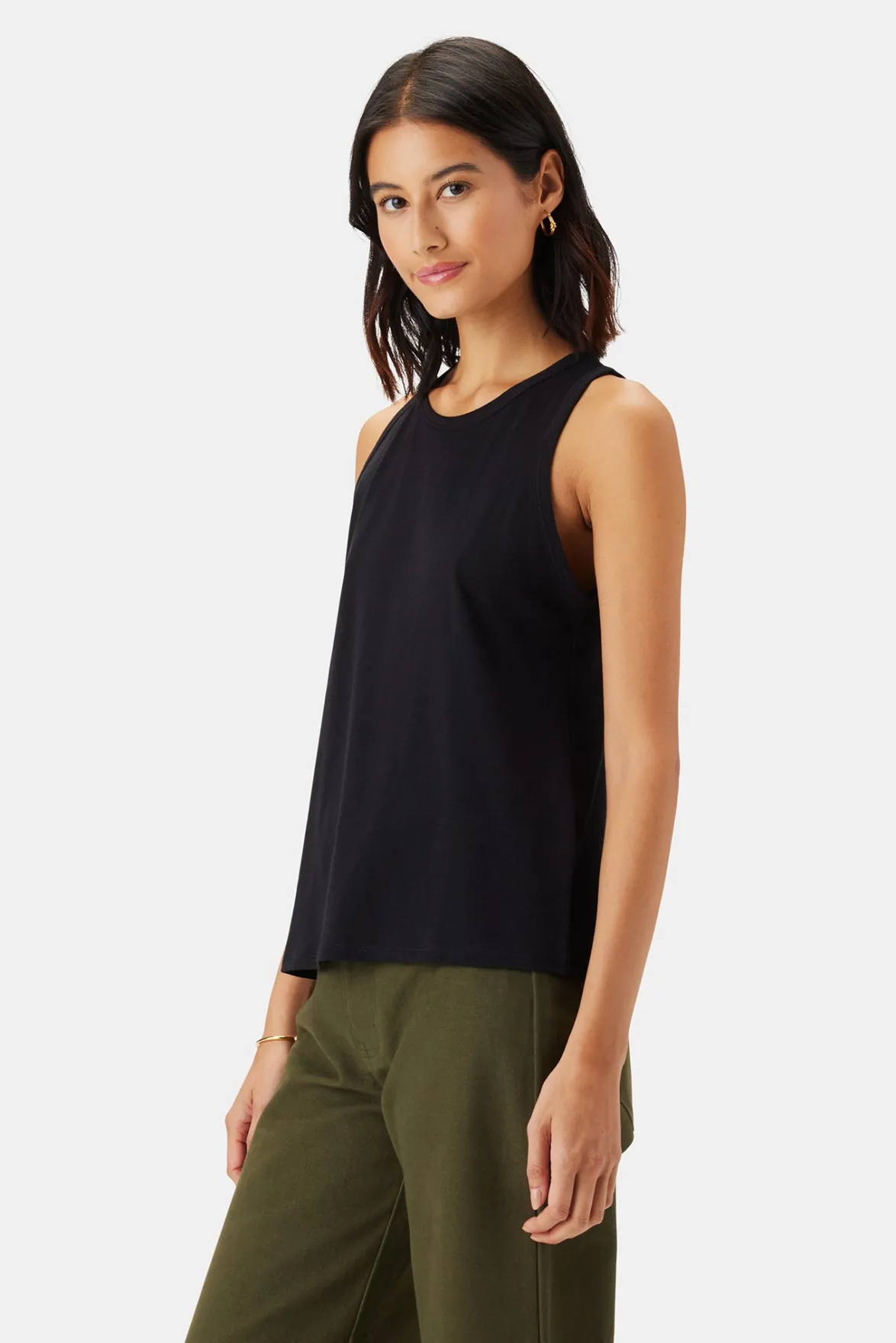 Tops|Clearance^Amour Vert Jillian Organic Cotton Tank Black