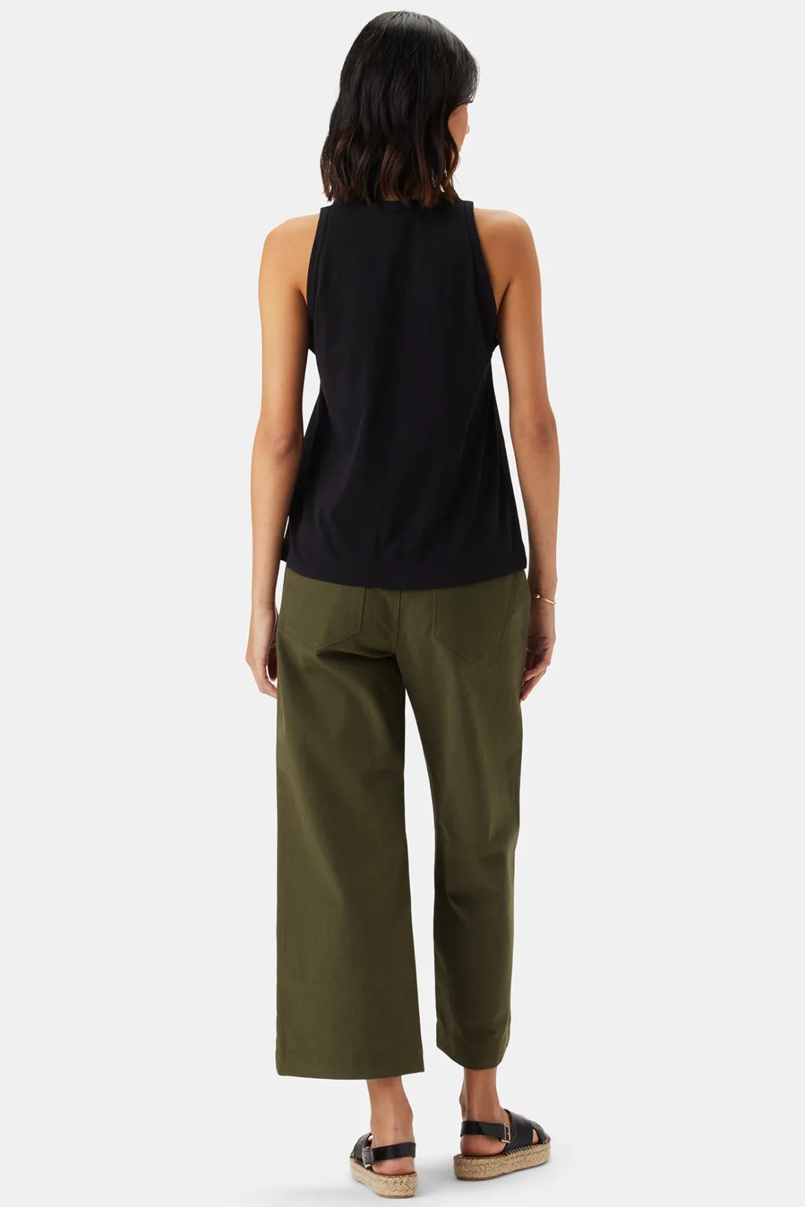 Tops|Clearance^Amour Vert Jillian Organic Cotton Tank Black