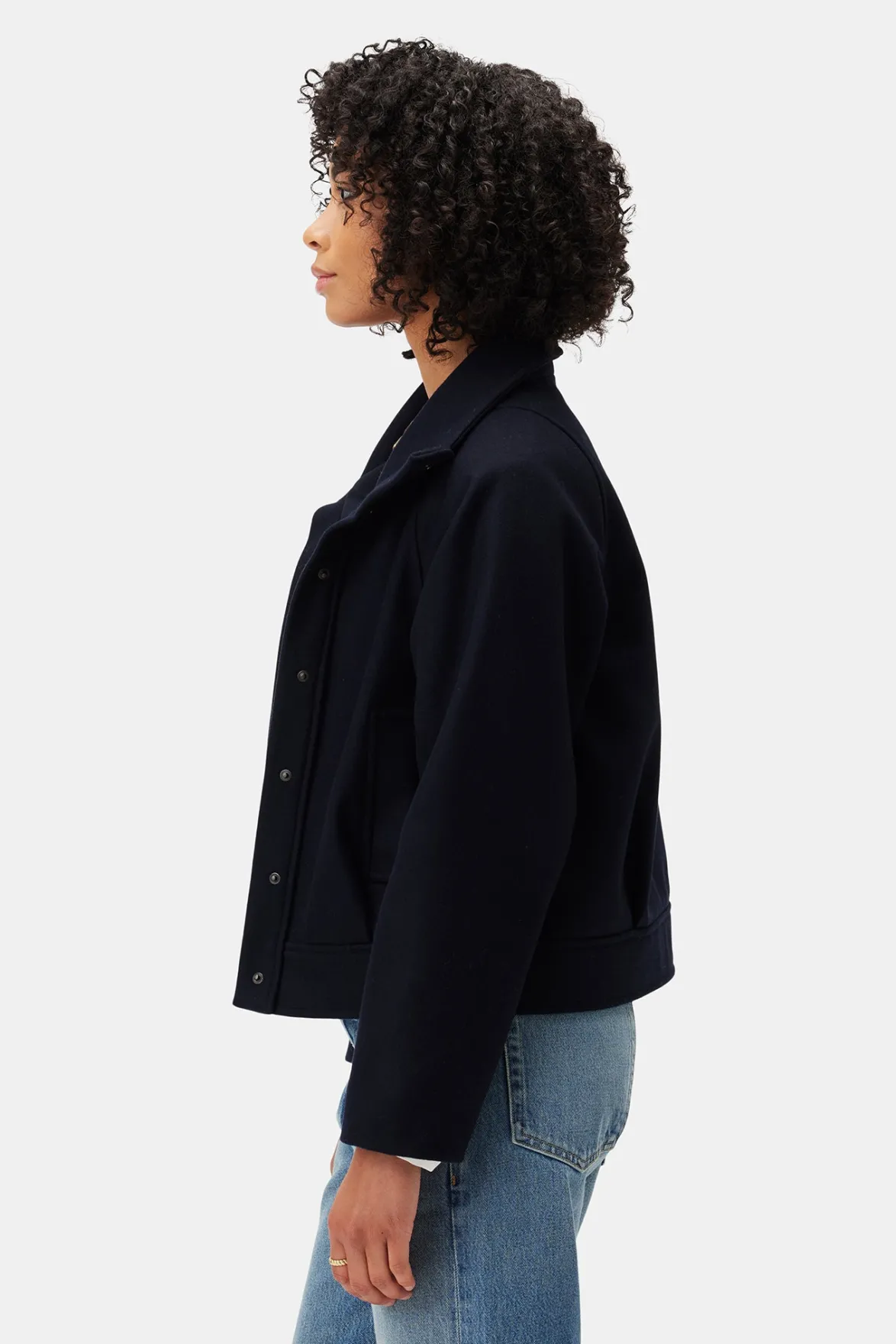 Jackets & Outerwear|Clearance^Amour Vert Joelle Wool Twill Jacket DarkNavy
