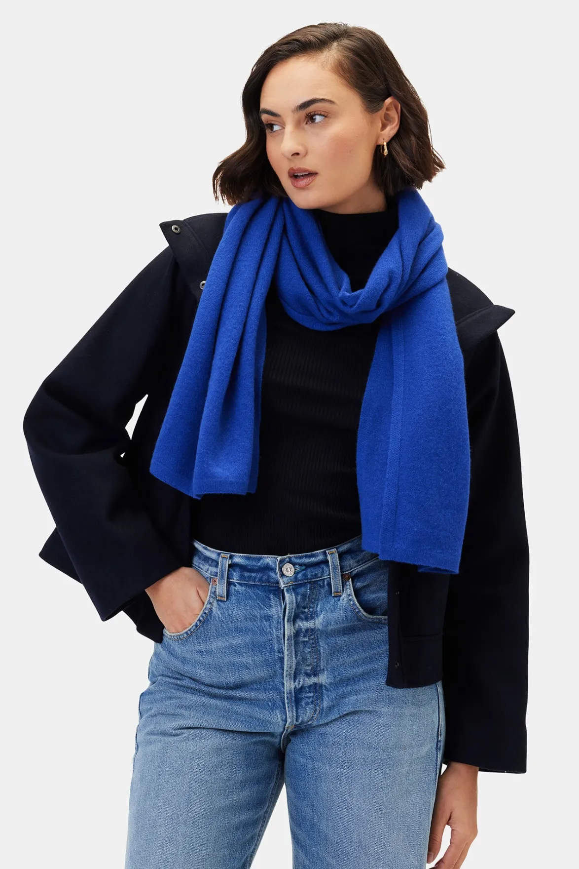 Scarves|Clearance^Amour Vert Jolie Cashmere Scarf Cobalt