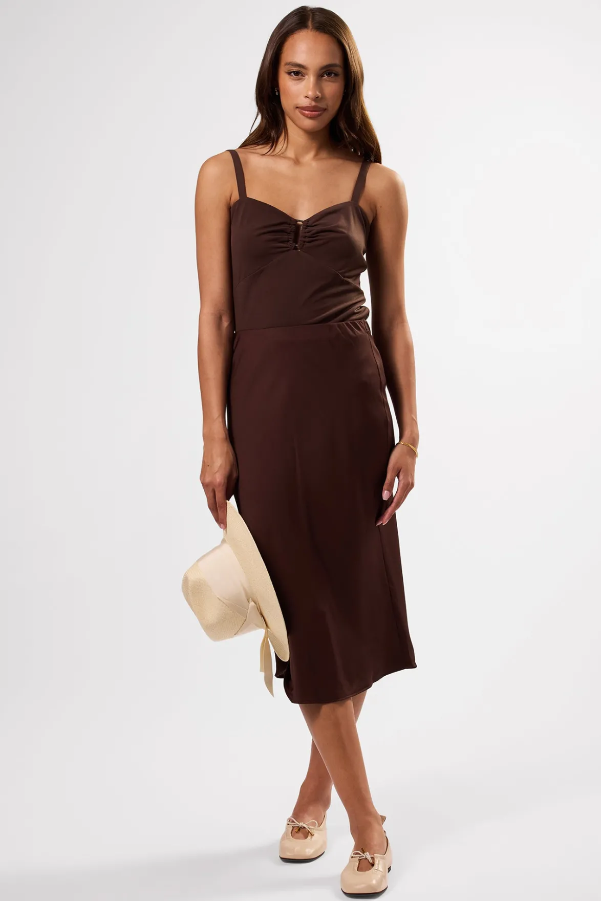 Tops|Clearance^Amour Vert Josie Stretch Knit Tank Espresso