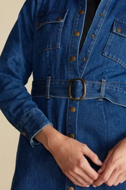 Dresses|Denim^Amour Vert Joyce Denim Shirt Dress IndigoBlue