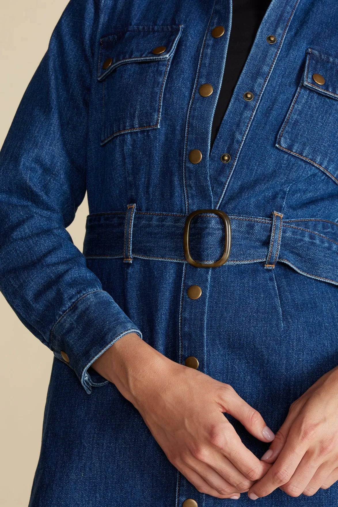 Dresses|Denim^Amour Vert Joyce Denim Shirt Dress IndigoBlue