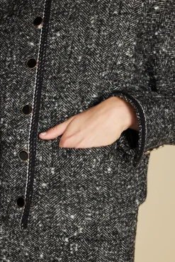 Jackets & Outerwear|Clearance^Amour Vert Jules Crop Lady Jacket BlackHerringbone