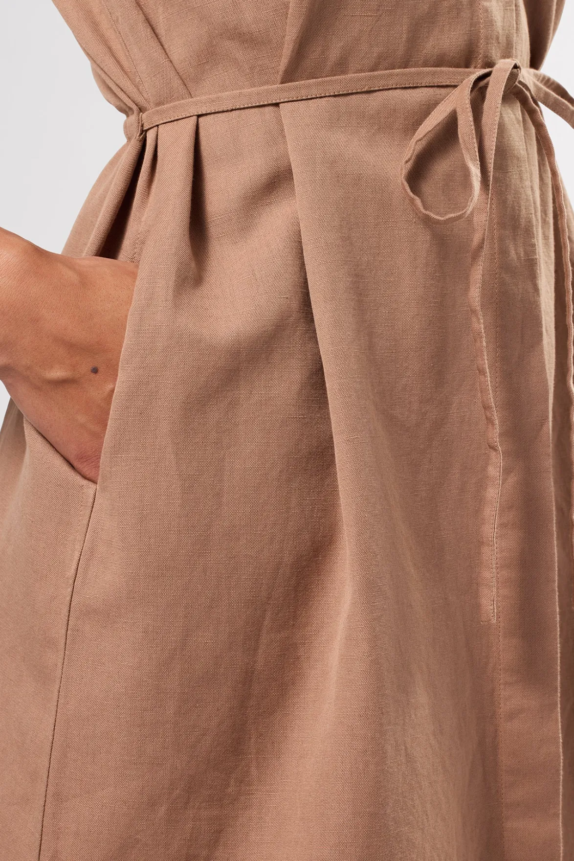 Dresses|Clearance^Amour Vert Kylen Cotton Linen Shirt Dress Sand