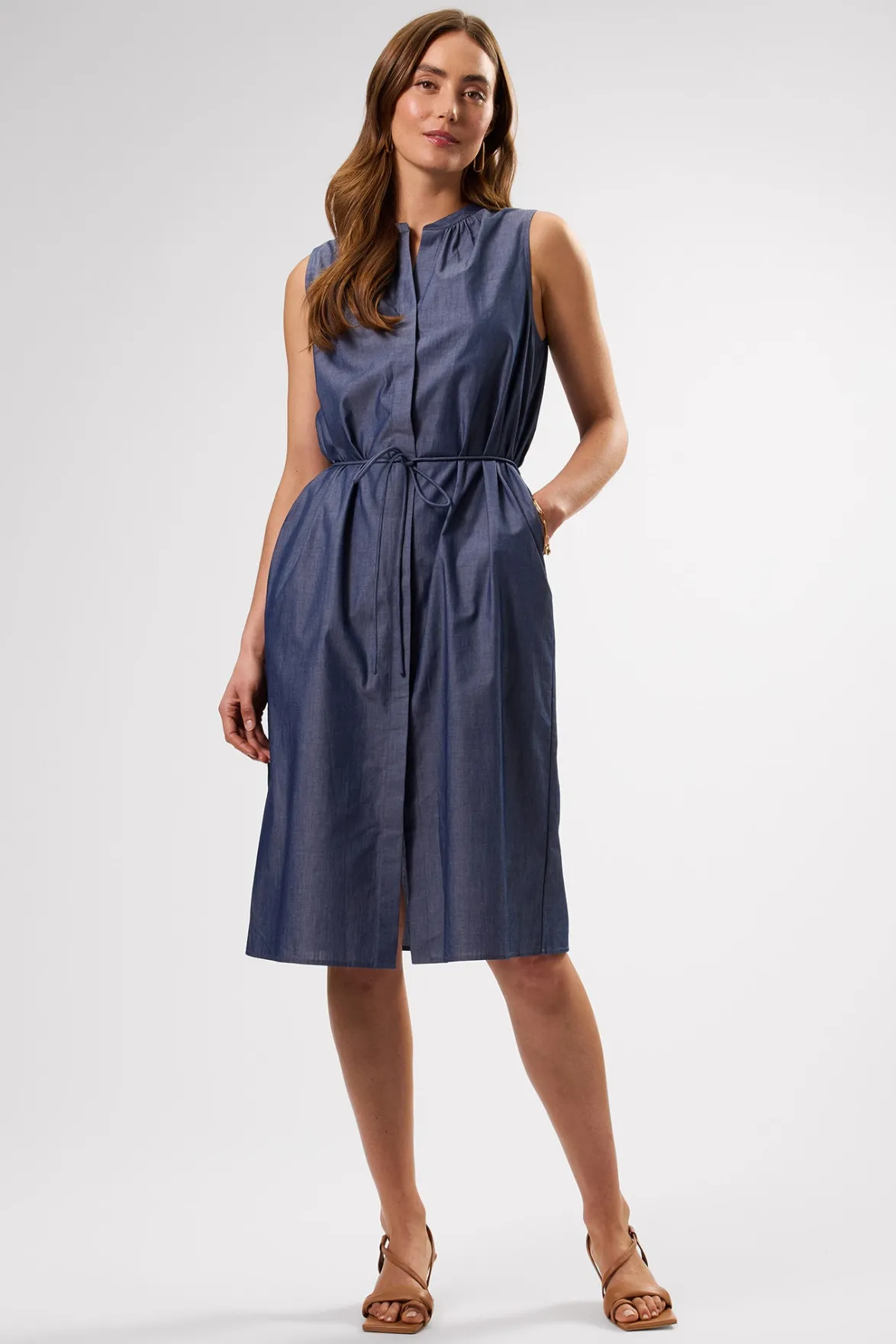 Dresses|Clearance^Amour Vert Kylen Organic Cotton Shirt Dress ChambrayBlue