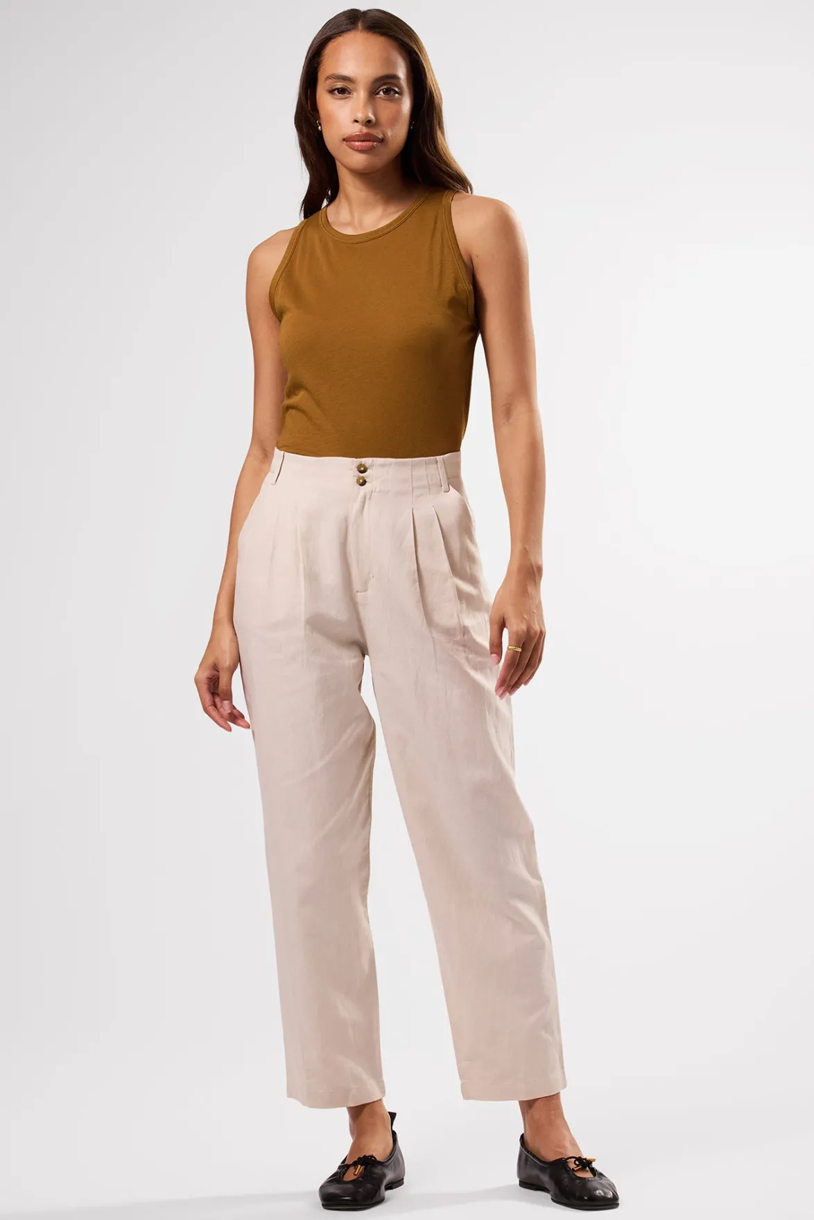 Clearance^Amour Vert Larisa Cotton Linen Pant Natural