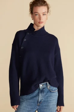 Sweaters & Cardigans^Amour Vert Leonie Turtleneck Sweater NavyBlue