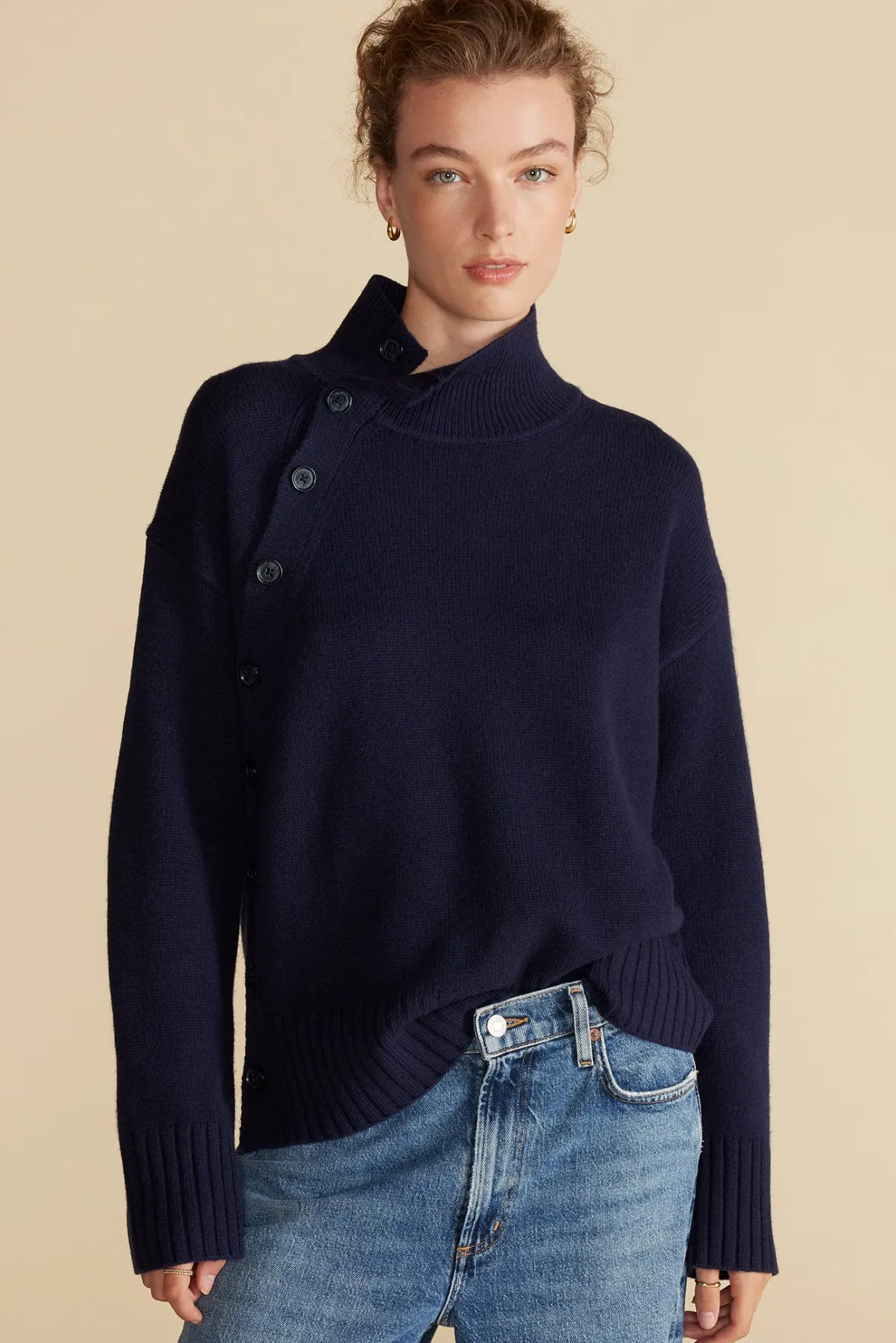 Sweaters & Cardigans^Amour Vert Leonie Turtleneck Sweater NavyBlue