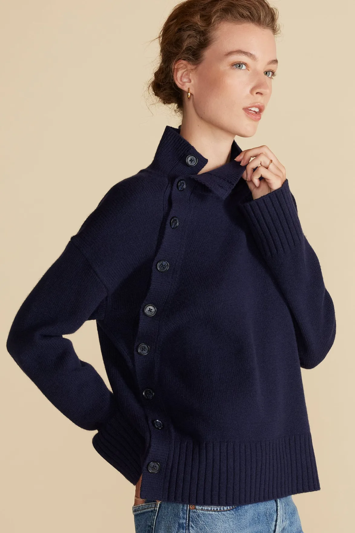 Sweaters & Cardigans^Amour Vert Leonie Turtleneck Sweater NavyBlue