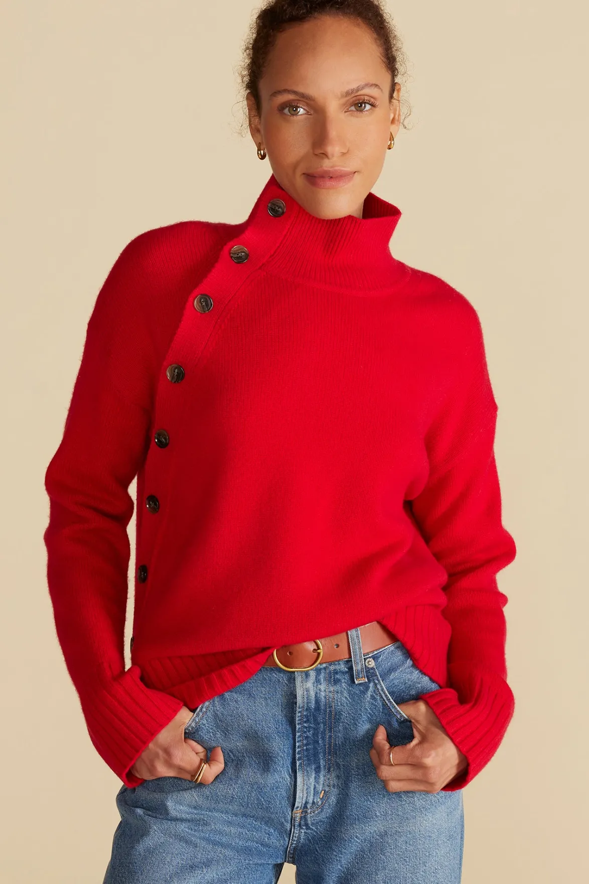 Sweaters & Cardigans^Amour Vert Leonie Turtleneck Sweater Red