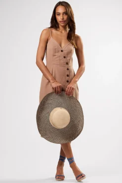 Dresses|Clearance^Amour Vert Lila Cotton Linen Dress Sand