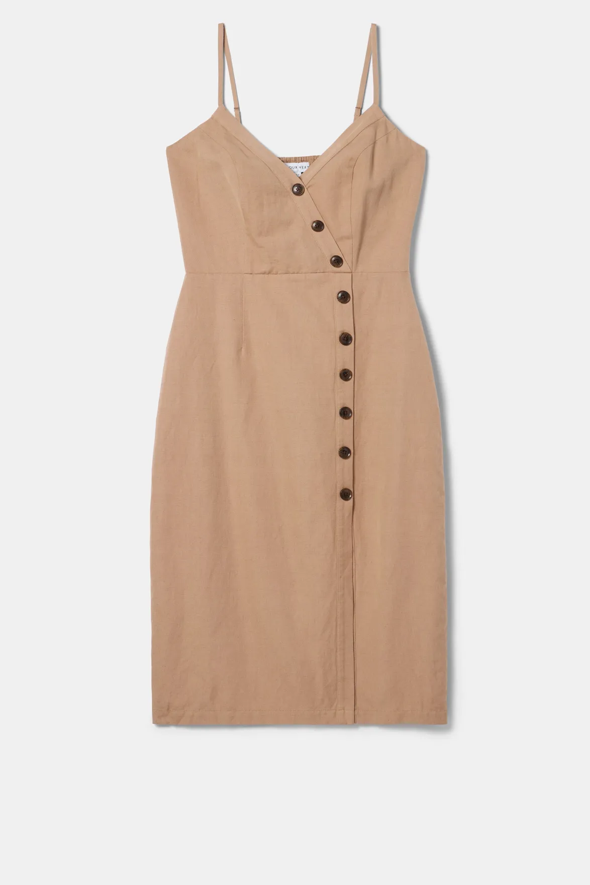 Dresses|Clearance^Amour Vert Lila Cotton Linen Dress Sand