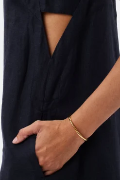Dresses|Clearance^Amour Vert Lilly Pilly Kai Organic Linen Slip Dress Navy
