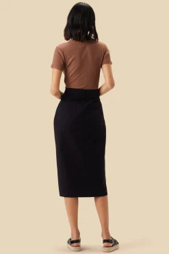 Skirts|Clearance^Amour Vert Lina Organic Cotton Skirt Black