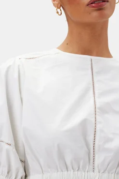 Tops|Clearance^Amour Vert Lisa Organic Cotton Poplin Top White