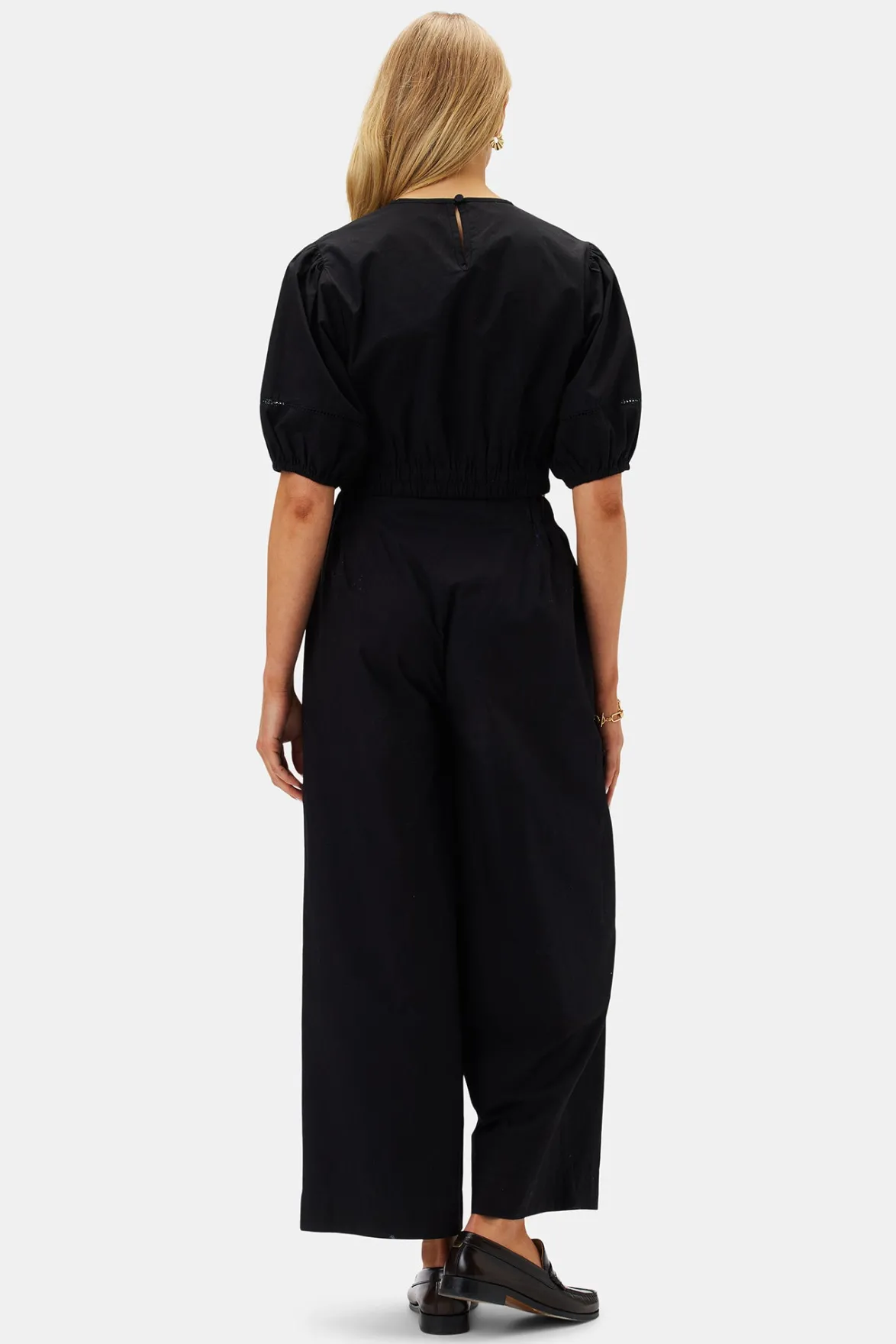Tops|Clearance^Amour Vert Lisa Organic Cotton Poplin Top Black